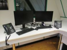 2x Dell Flat Screen Monitors, 2x Keyboards, Mouse