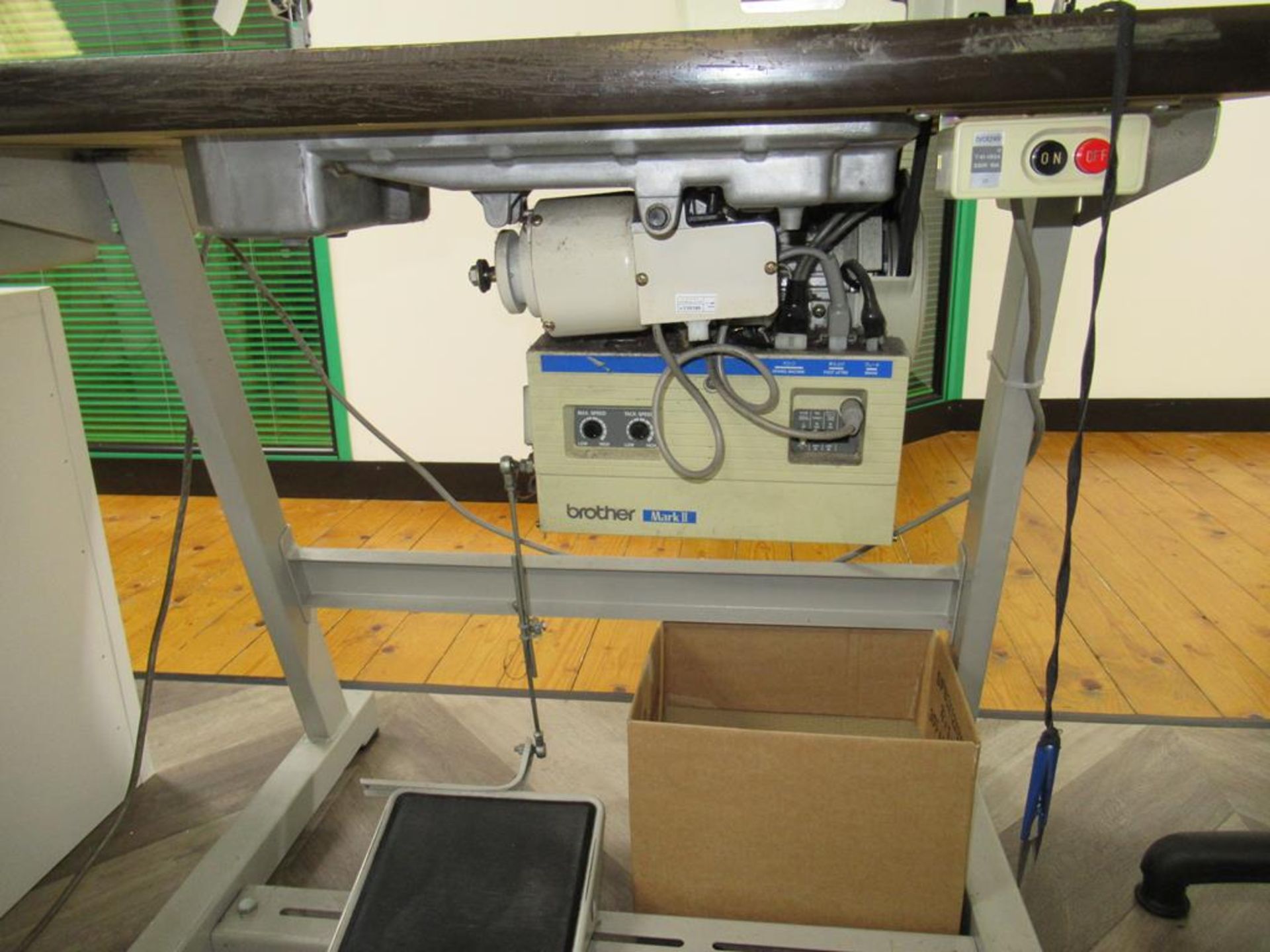 A Brother Exedra DB2-B737-413 Single Needle Straight Stitcher Complete with Table - Image 6 of 6