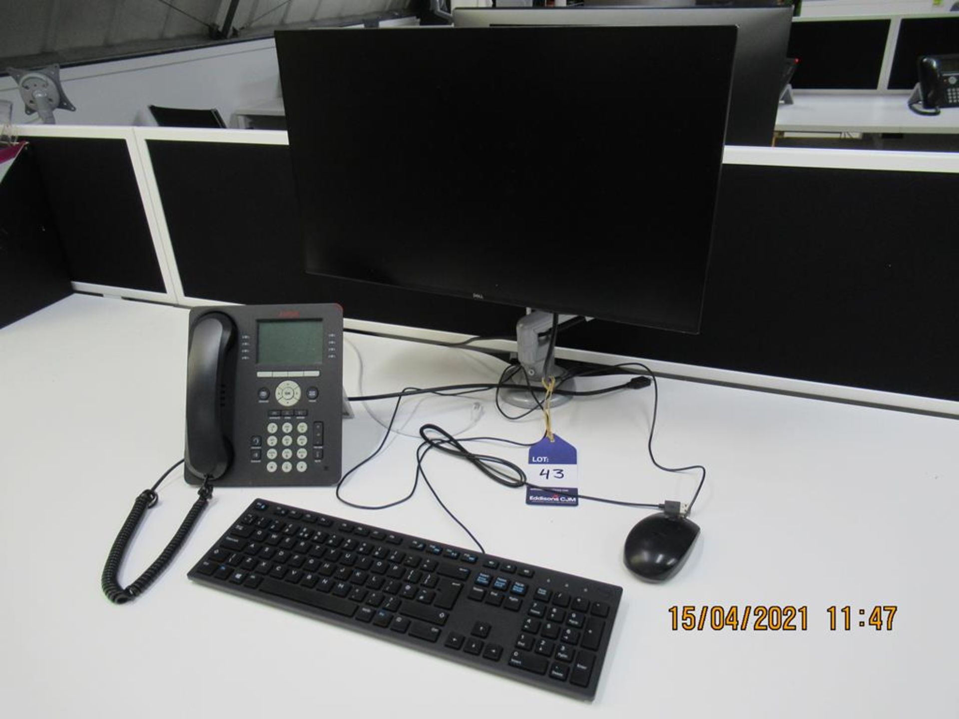 2x Dell Flat Screen Monitors with Keyboards, Mouses , Monitor Stands Included - Image 3 of 3