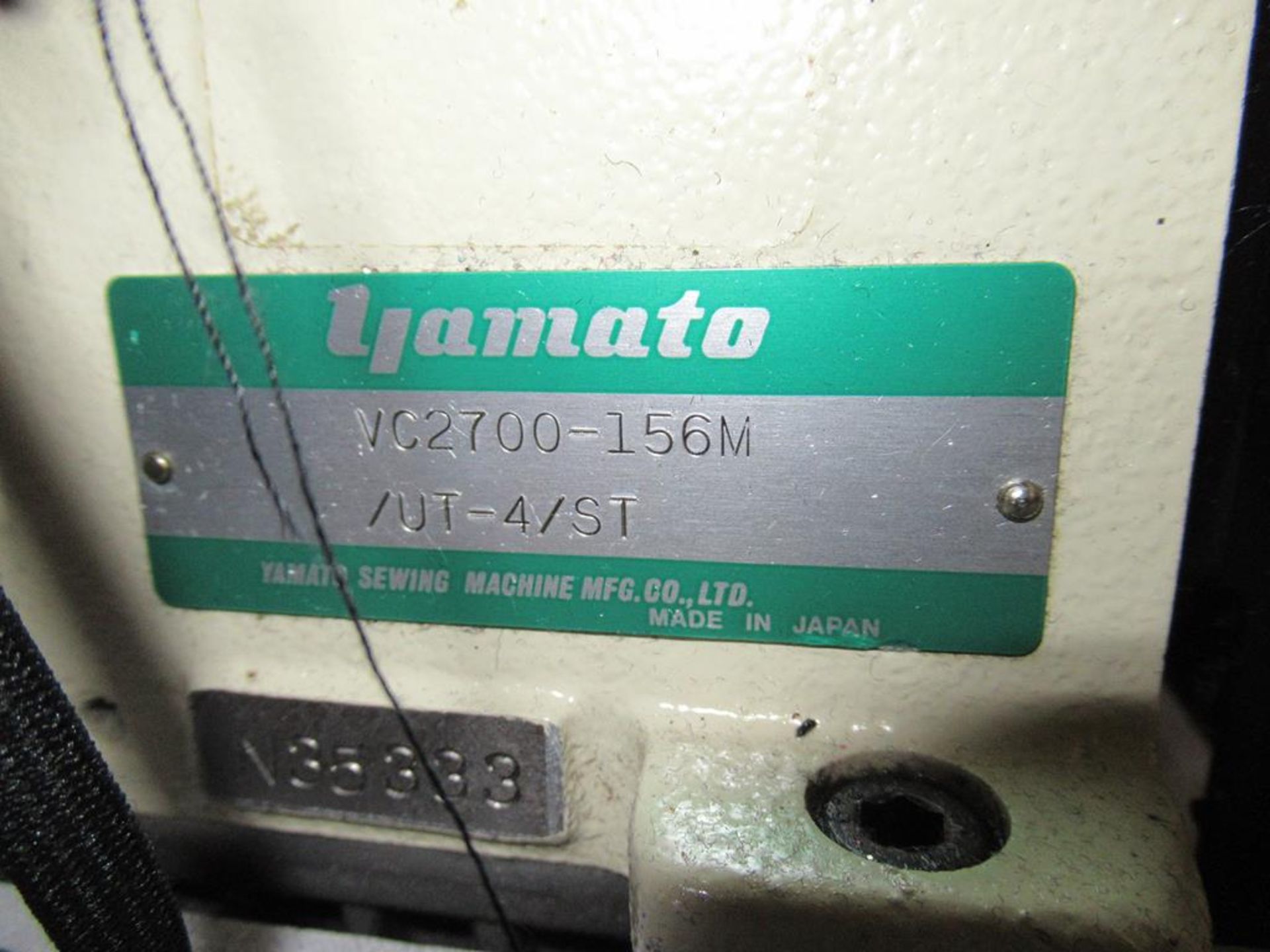 A Yamato VC-2730-15GM 3 Needle Top and Bottom Cover stitch Industrial Sewing Machine with Thread Tri - Image 3 of 5