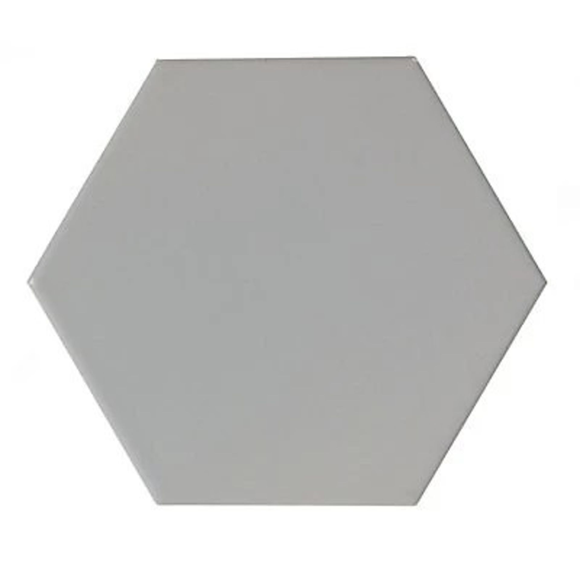NEW 3m2 City Chic Soft grey Satin Hexagon Ceramic Wall tile, Pack of 50, (L)150mm (W)173mm. Muted, - Image 2 of 2