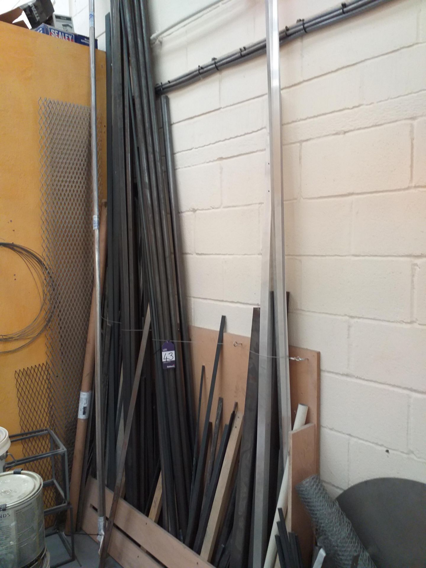 Quantity of various mild steel tube, box & bar section with offcuts