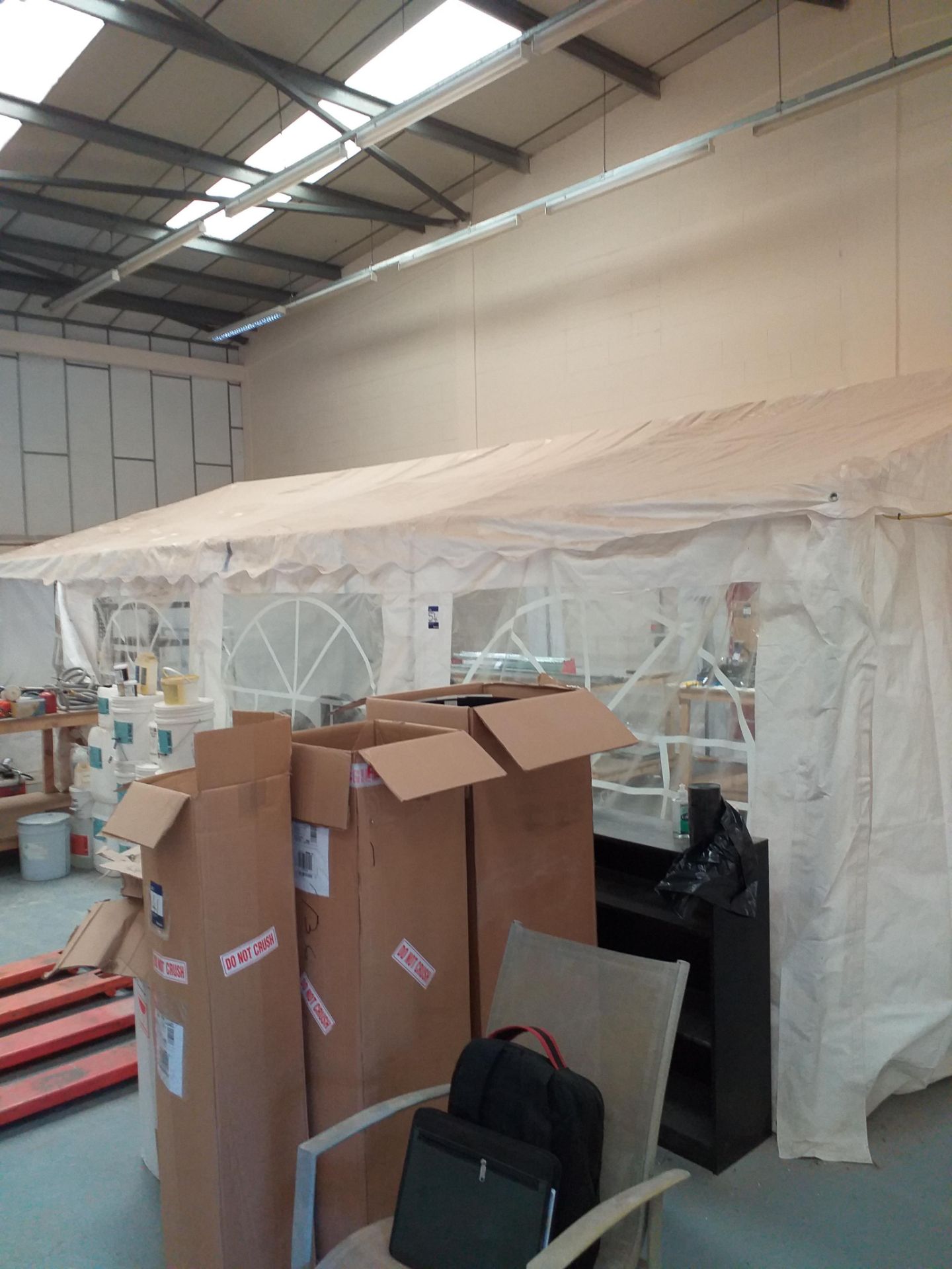 Approx. 9 x 6m Party Tent with 4 flat roof lights (buyer to dismantle) - Image 2 of 2