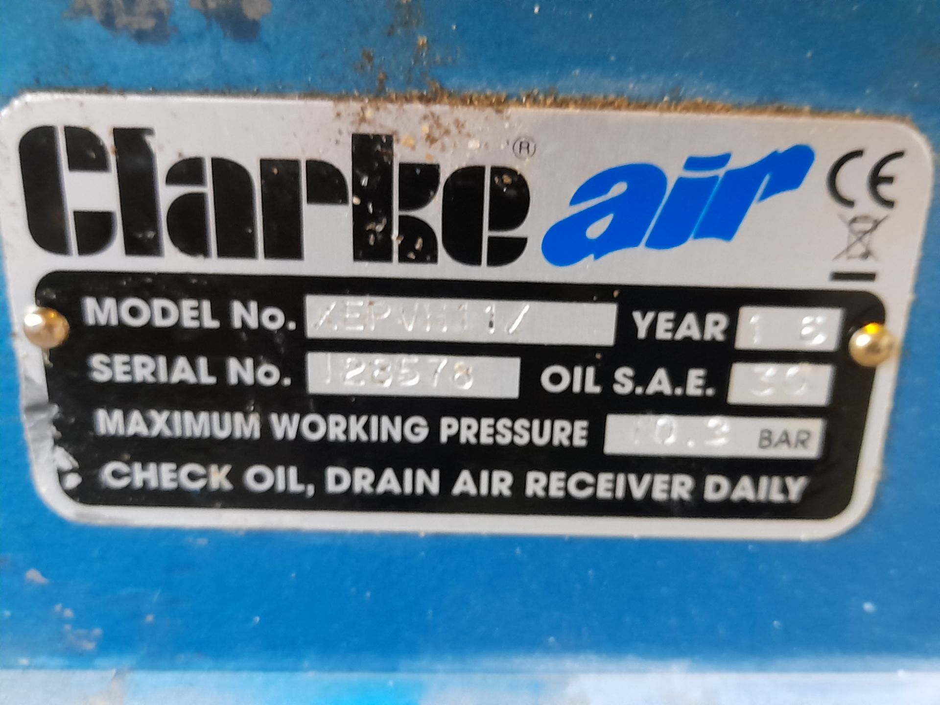 Clarke Air XEPVH11 mobile air compressor - Image 2 of 4