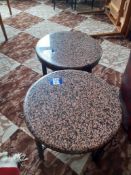 2 Granite Topped Low Tables