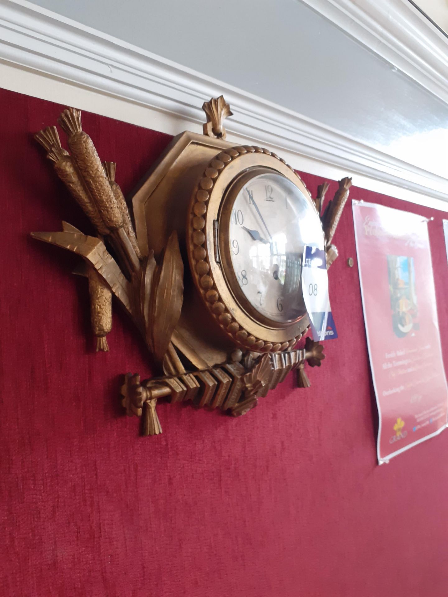 Ornate Giltwood Clock - Image 2 of 2