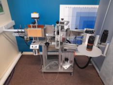 Herma 152C electronically controlled wrap-around labeller (2020) with Smart Data X30 Thermal Coder U