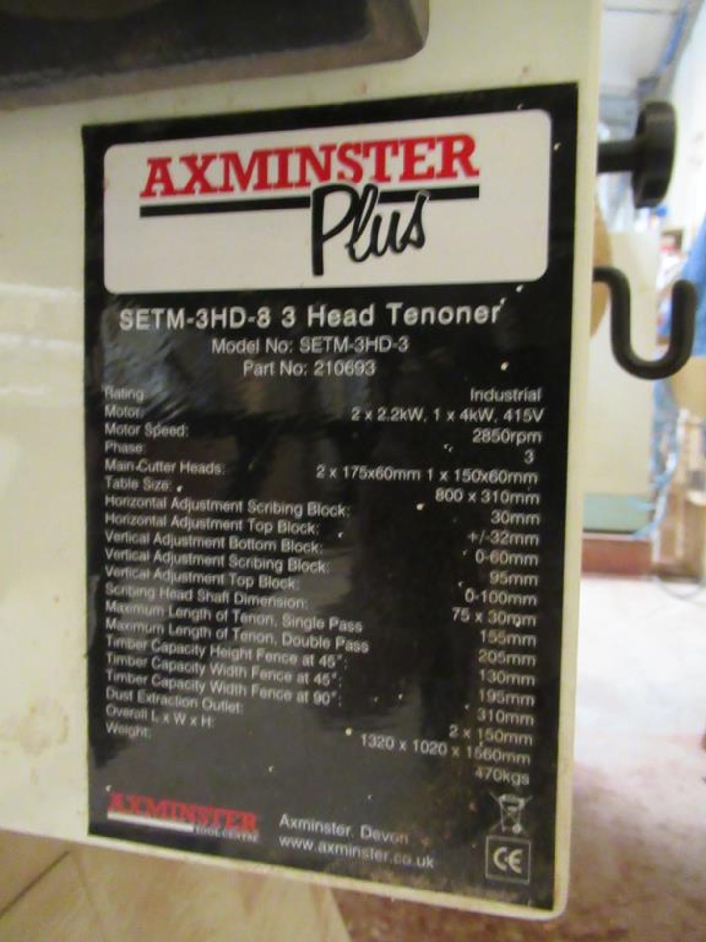 Axminster Plus SETM-3HD-3 3-Head Tenoner - Image 5 of 6