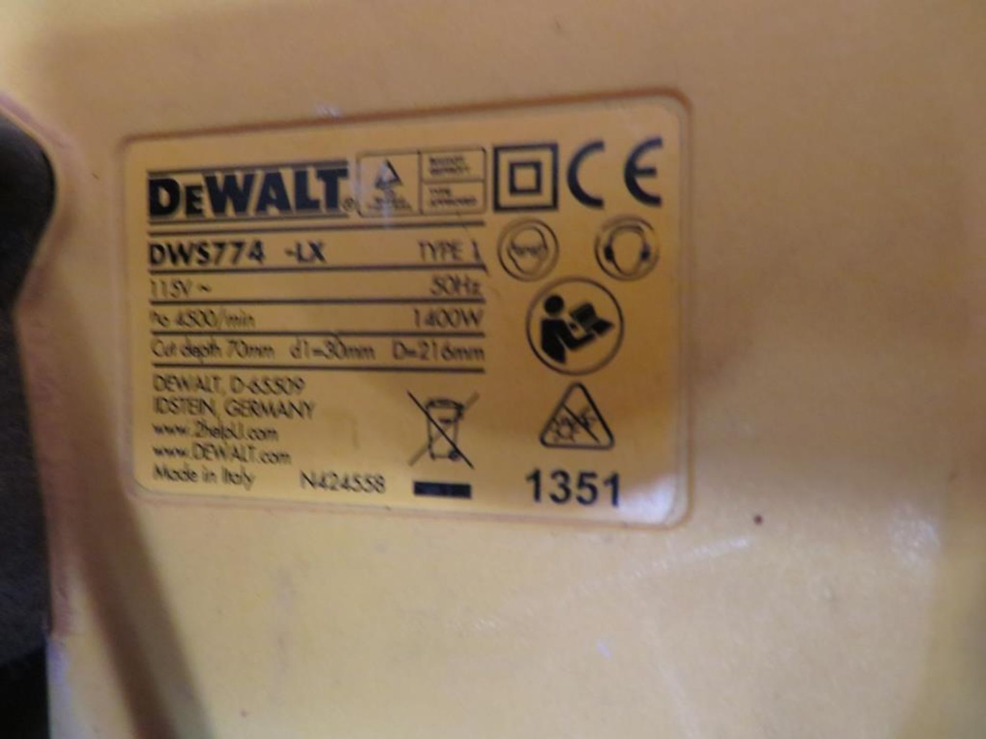 DeWalt DWS774-LX Cross Cut Saw - Image 2 of 4