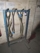 Chain and Lifting Strap Rack with 2 leg lifting chain and lifting strap
