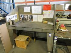 Steel Fabricated 3-Sided Mobile Work Station, 1600mm x 800mm