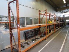 6 Bays of Stock Racking comprising 7 uprights, approx. 2500mm x 750mm wide, 34 crossbeams 2700mm