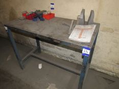 Steel Fabricated Work Bench with fitted Paramo engineers vice and steel fabricated work bench,