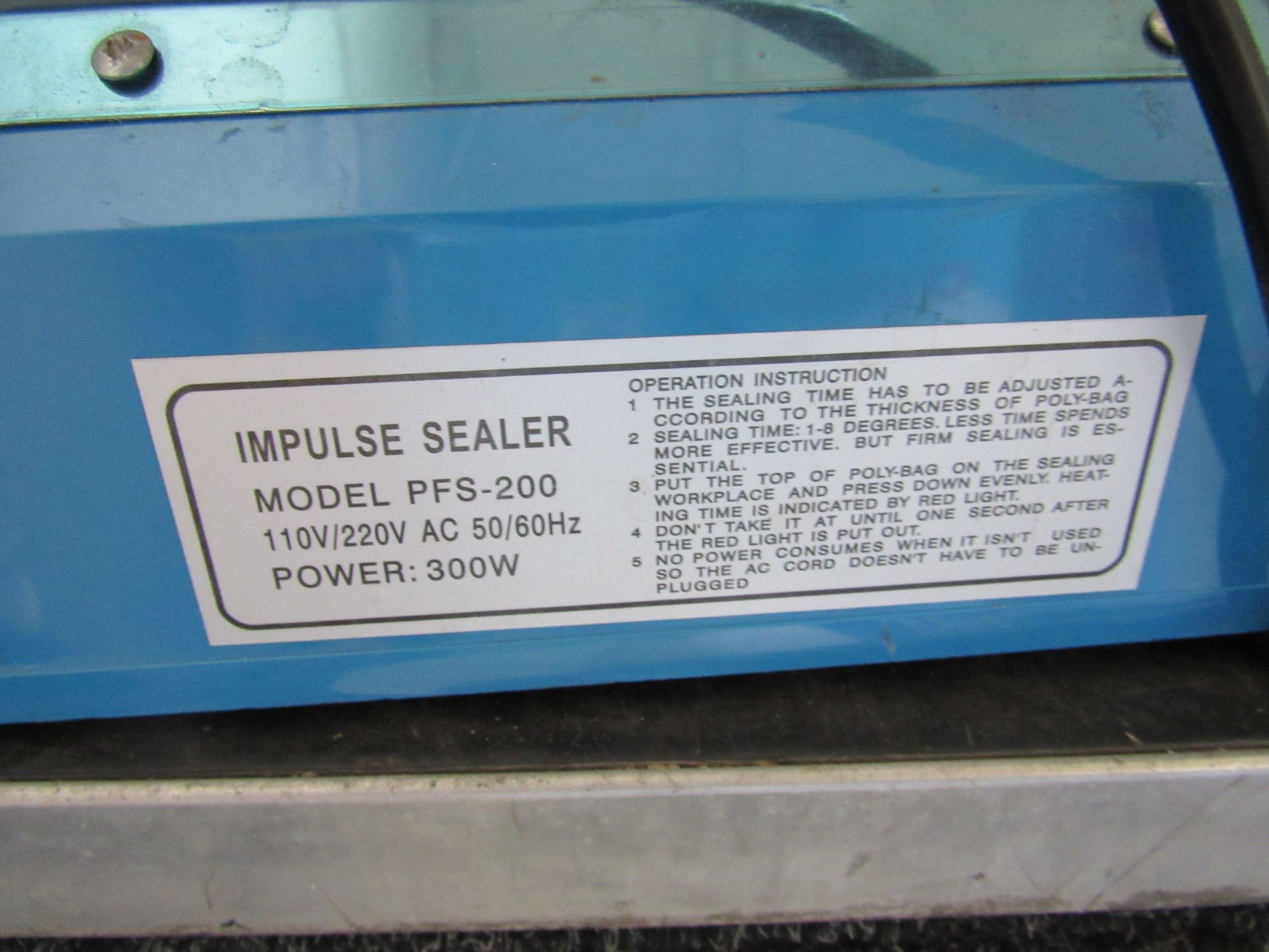 Impulse Sealer model PF5-200 Bag Sealer - Image 2 of 2