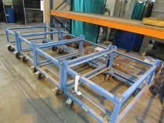 4x Euro Craft FG1201-650 Mobile Pallet Trolleys, size 1210 x 810 (fits Euro Pallet), max capacity