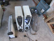 2 Levante Oil Filled Electric Radiators, electric heater and air mover