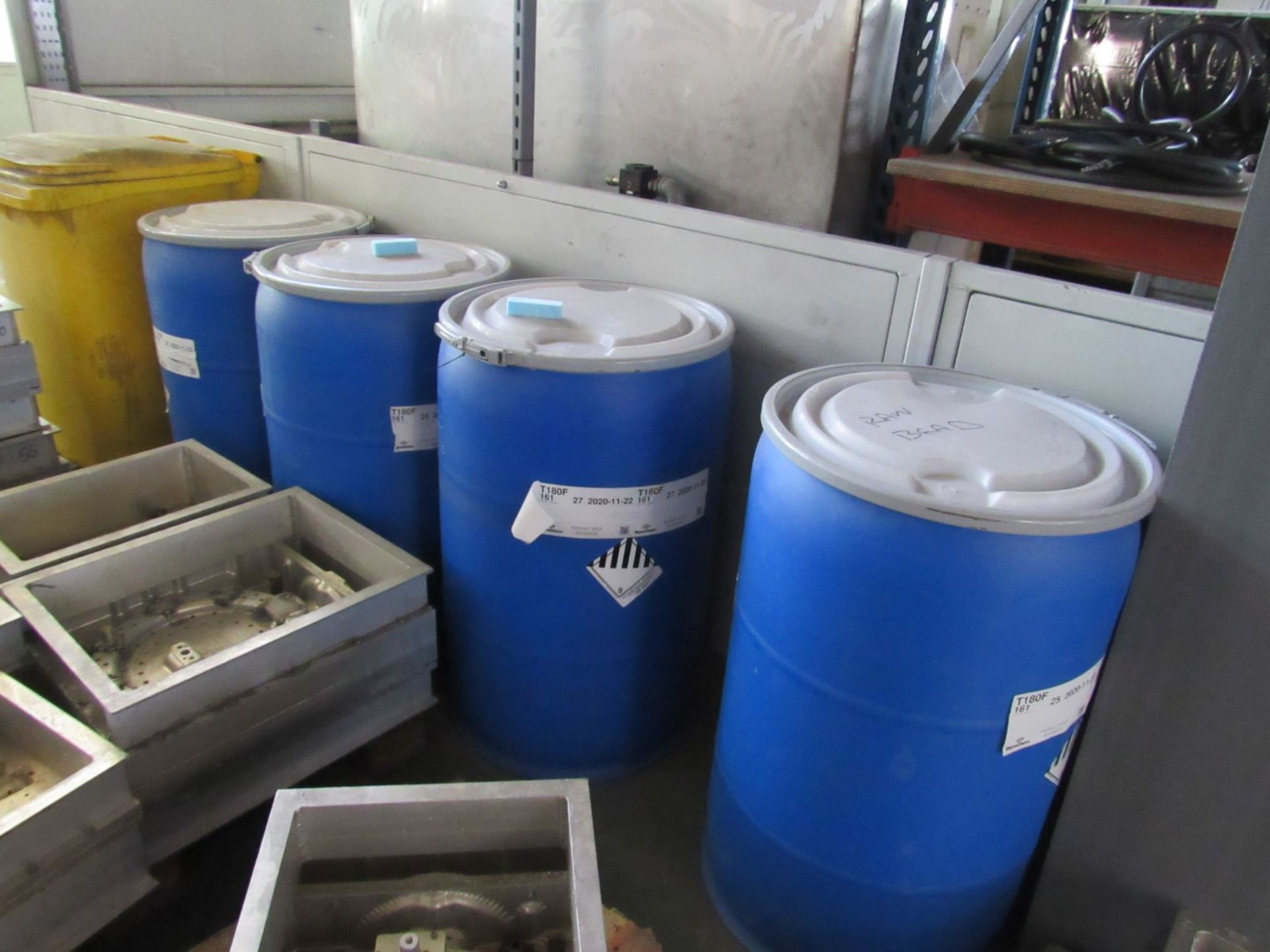 4 Drums of various Raw Polystyrene Bead, inc T180F, 40 to 50 US mesh (300-500 µm), For steam
