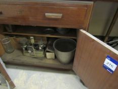 Contents of Cupboard to include various sand laboratory equipment