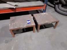 2 Steel Fabricated Steps, approx. 530 x 540 x 300mm high