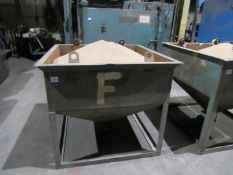 Bottom Pour Craneable Metal Tapered Hopper, approx. 1200mm x 1200mm