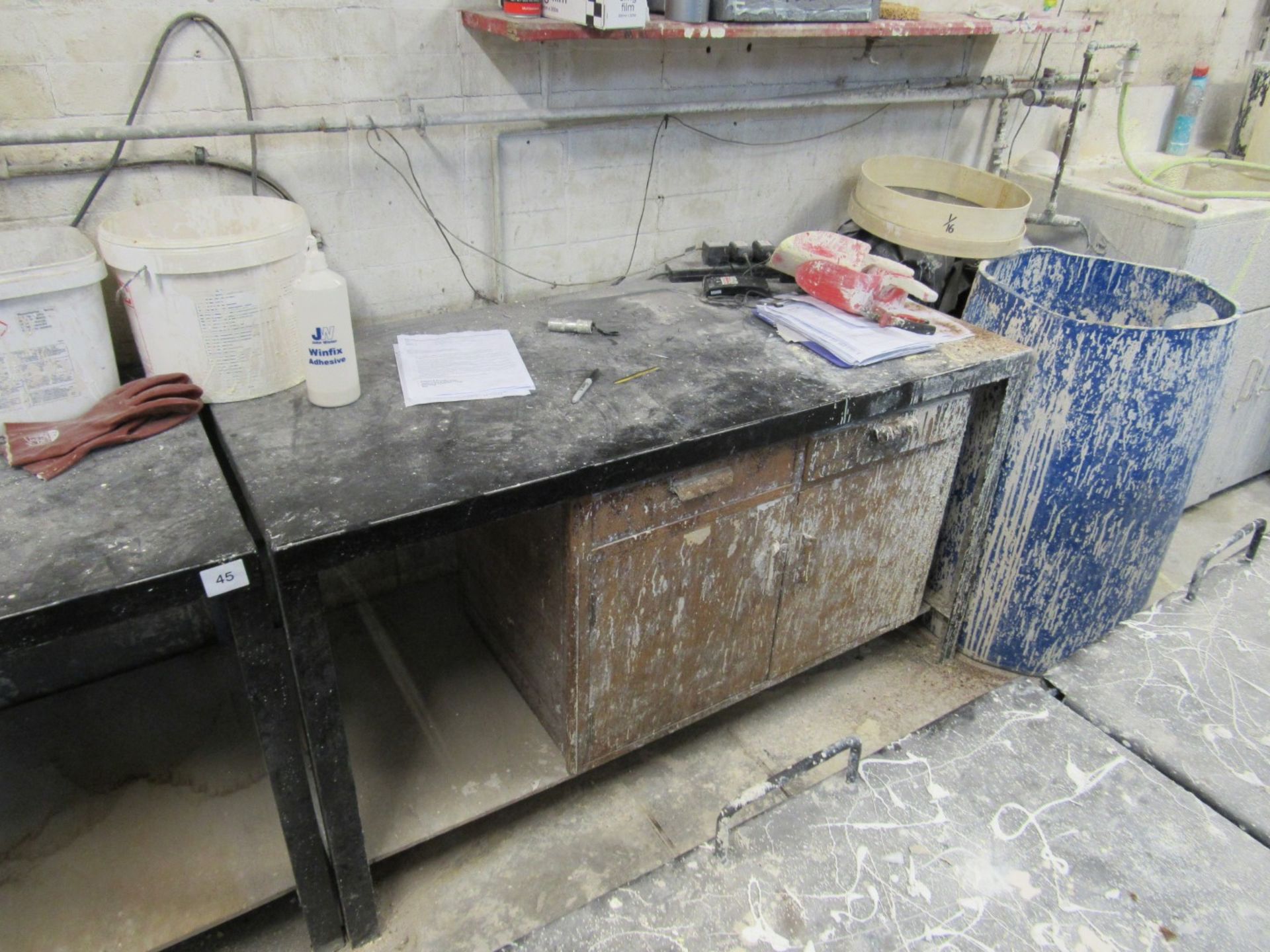 2 Steel Work Benches - Image 2 of 3