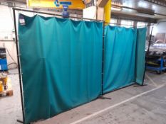 4 x Floor standing fabric screens