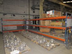 6 Bays of Pallet Racking comprising 8 uprights, 2200mm and 30 cross beams, 3260mm with timber