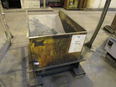 Tipping Skip, SWL 1000kg with forklift truck sleeves