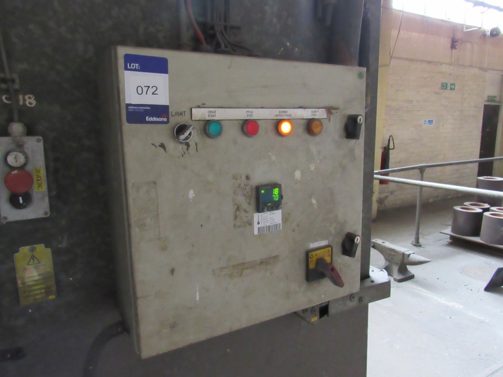 Fabricated Warming Oven, electric roller shutter door, fan and gas burner - Image 4 of 4