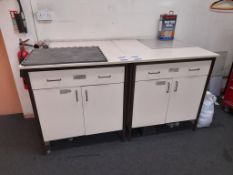 2x Cupboard units with contents
