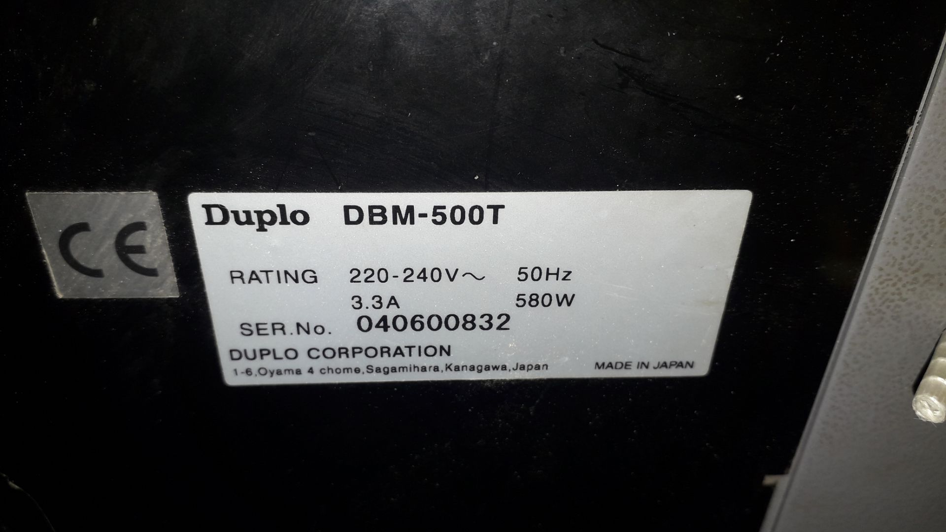 Duplo System 5000 Dynamic booklet maker with DBM-500T Trimmer unit S/N 0460082, DBM-LS1 take-off - Image 8 of 13