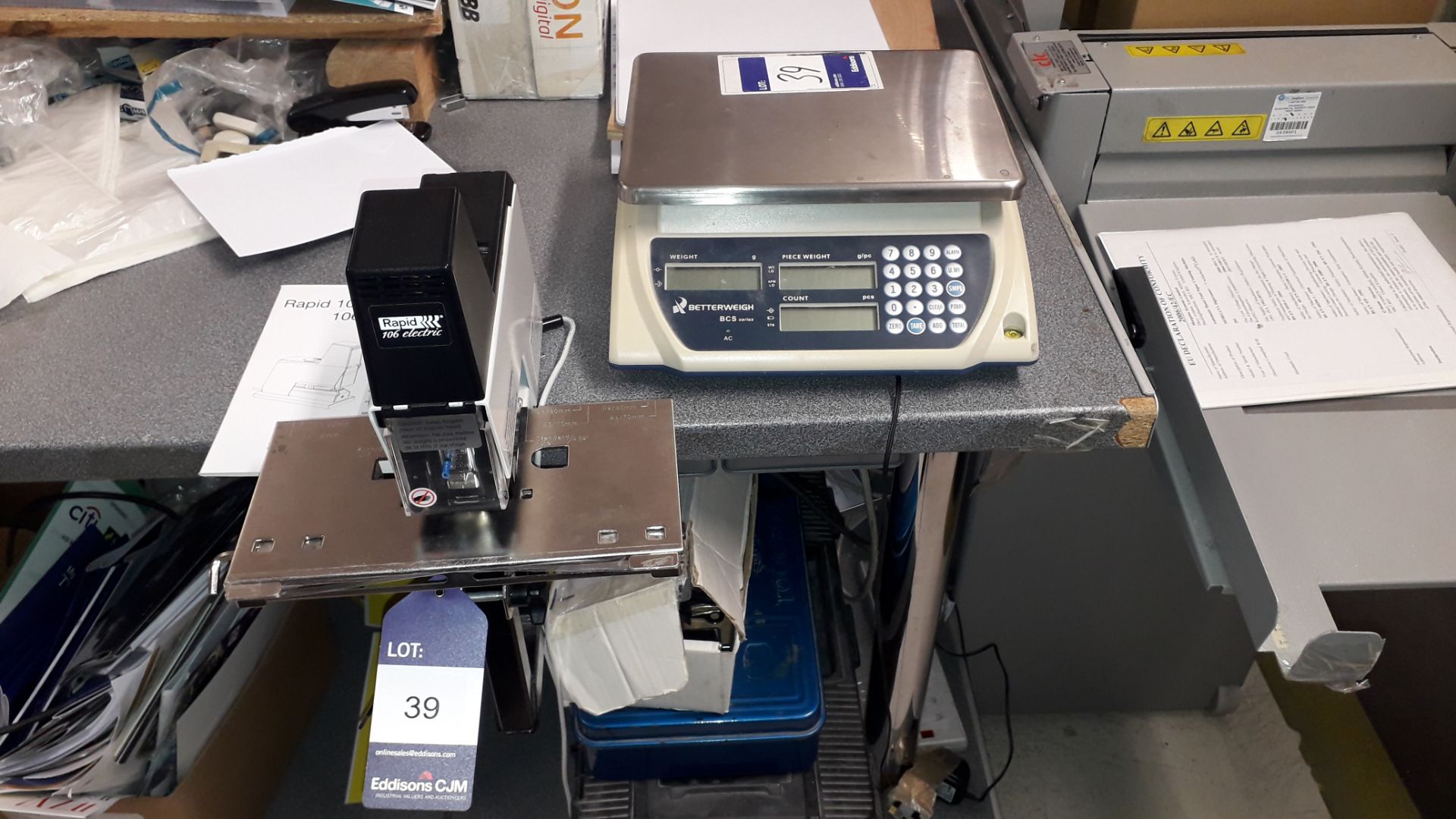 Rapid 108 Electric Bench Top Stapler and Better Weigh BLS-3K Digital Scales