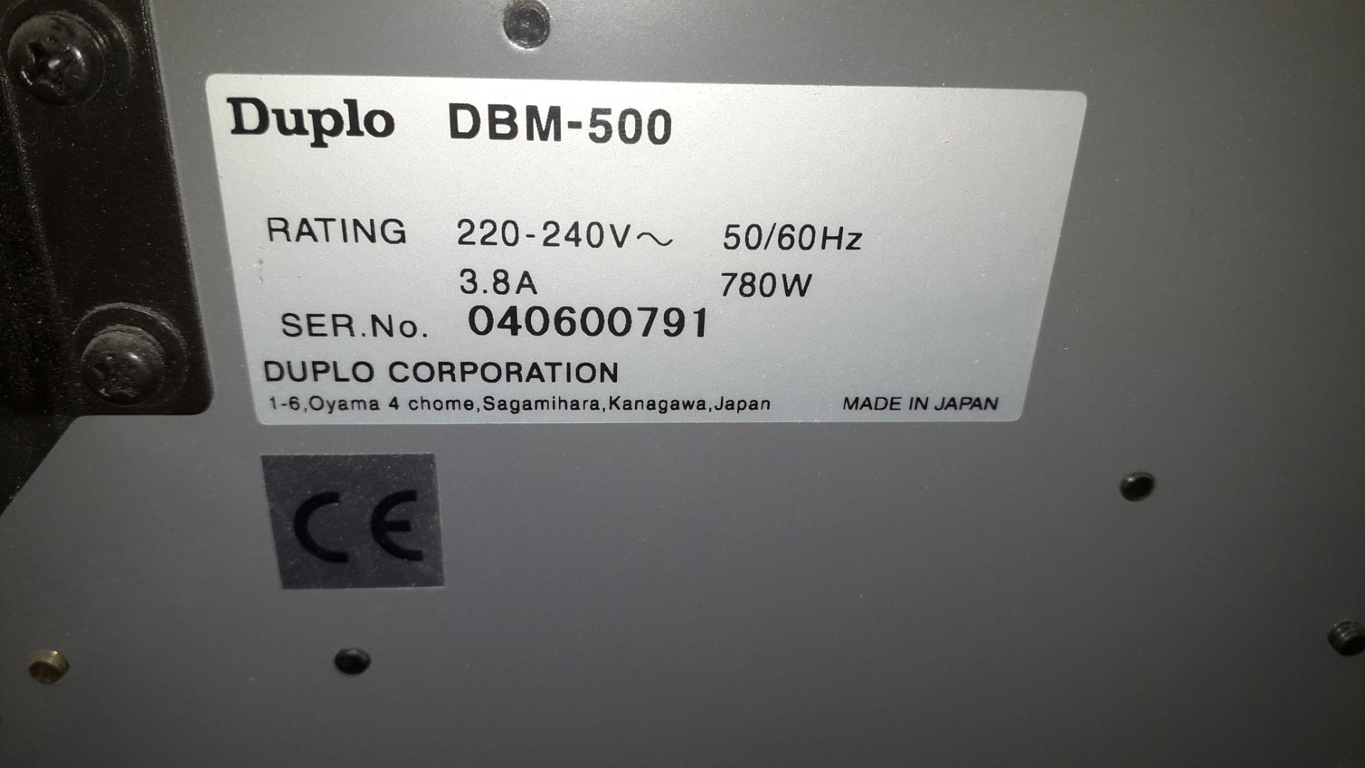 Duplo System 5000 Dynamic booklet maker with DBM-500T Trimmer unit S/N 0460082, DBM-LS1 take-off - Image 11 of 13