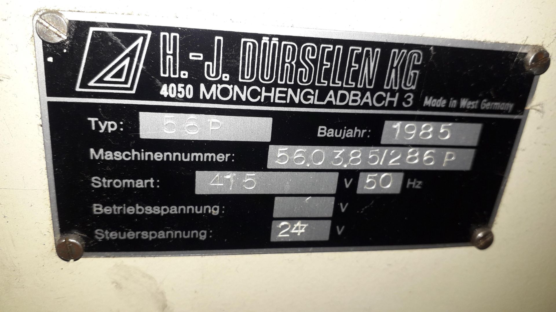 Durselen 56P Guillotine, serial number 560785/286P (1985) - Image 3 of 3