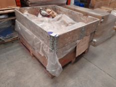 2 Pallets of bagged powdered paint and 1 pallet of brown powder, two pallets