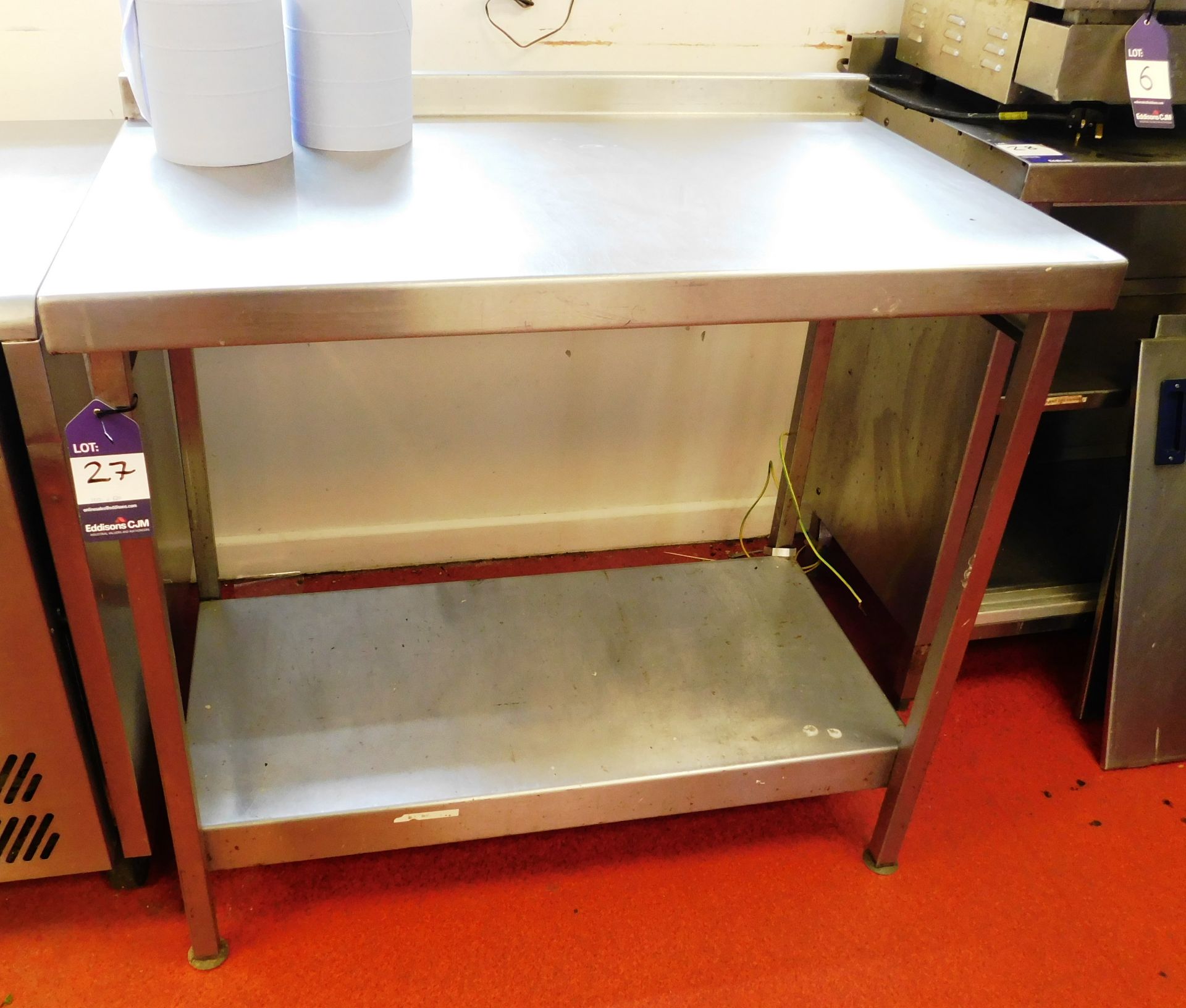 Stainless Steel Bench with Under Shelf Aprx (1000x620)