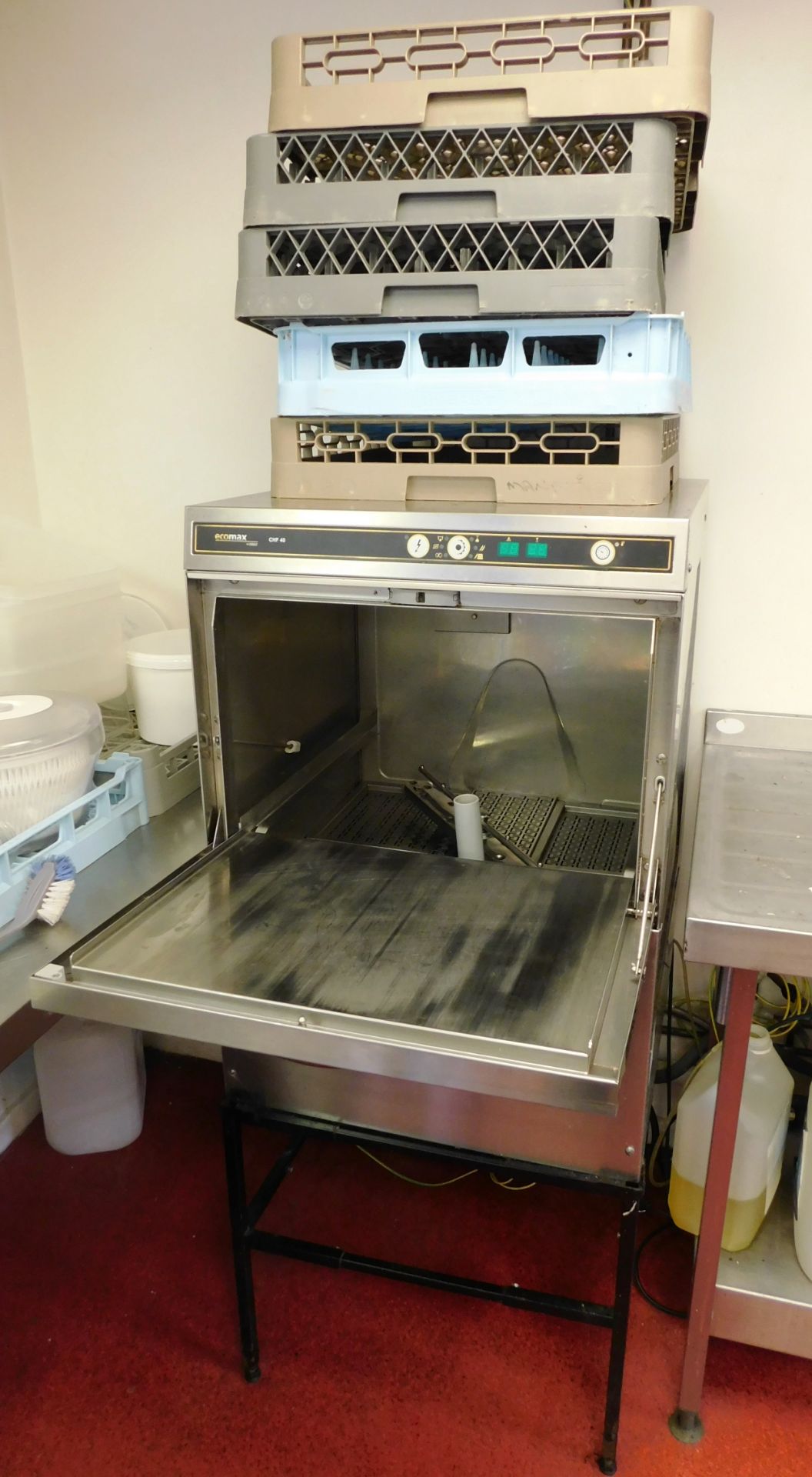 Hobart Ecomax CHF 40 230V Serial: 557091/2007 Glass Washer To Stand with 7x Plastic Glass Holder - Image 2 of 3