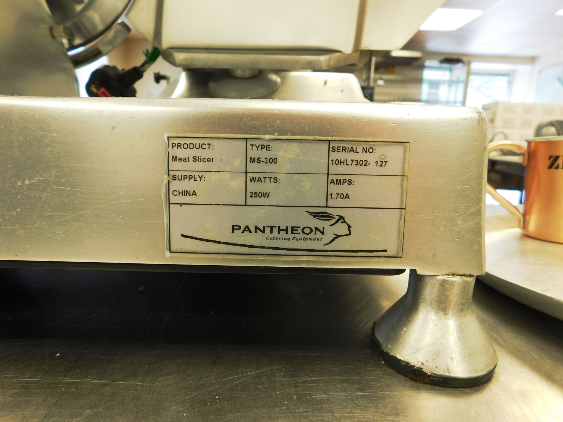 Pantheon Meat Slicer, Model: MS-300, Serial: 10HL7302 -127 250W - Image 2 of 3