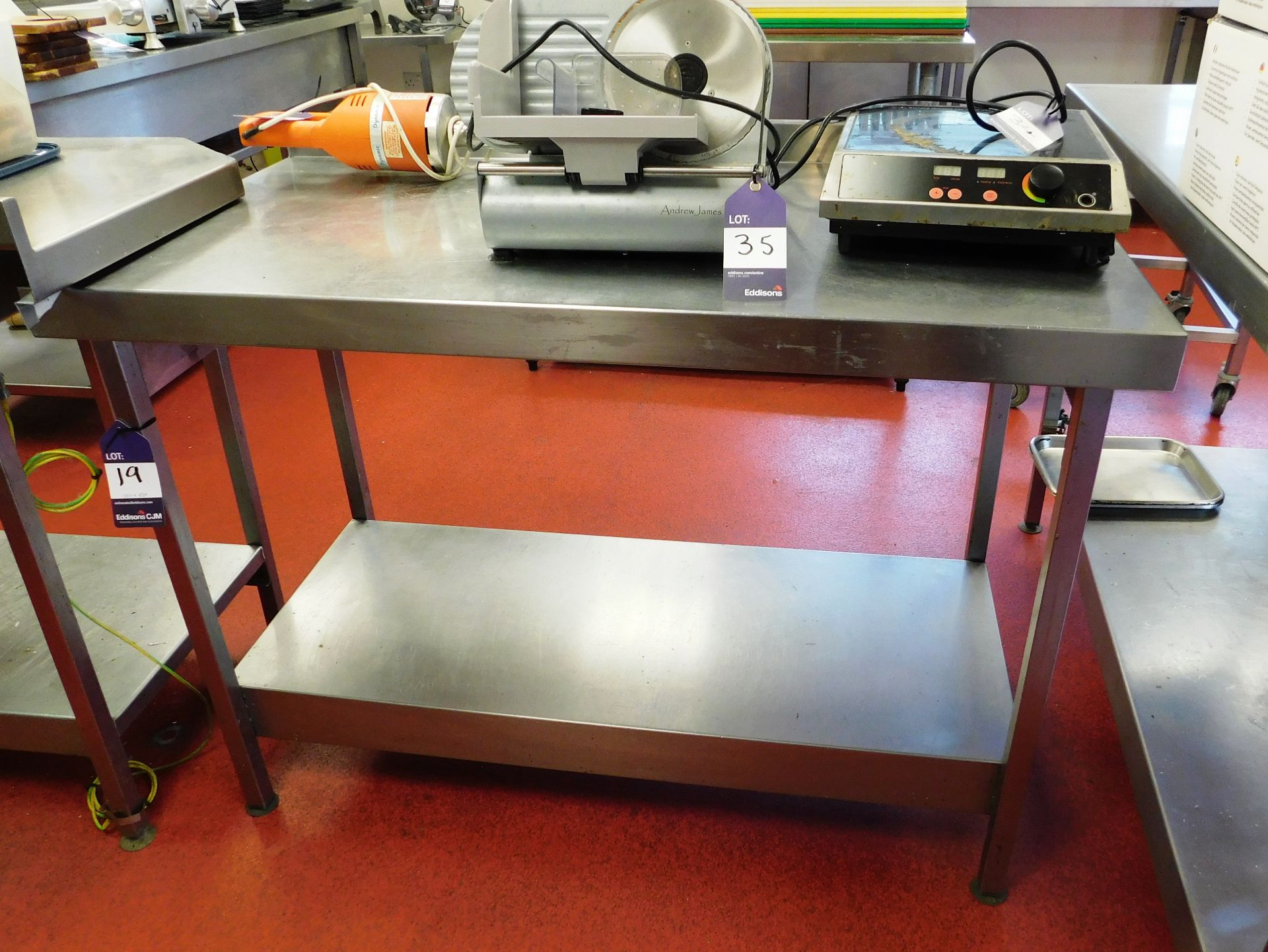 Stainless Steel Bench with Under Shelf Aprx (1200x650)