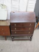 Three Drawer Dark bureau with Dressing Table and Small Sideboard