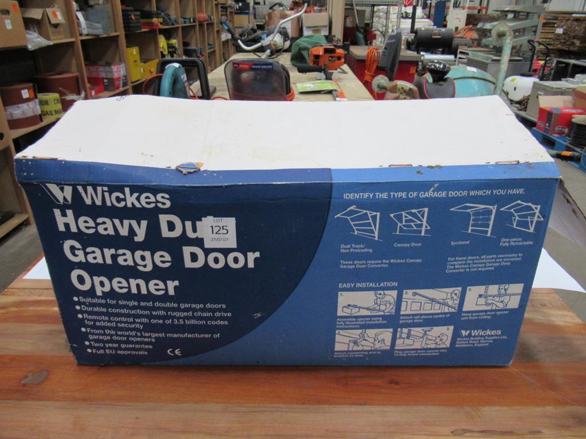 Wickes Heavy Duty Garage Door Opener (No Fob) In Box