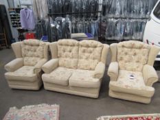 Three Piece Upholstered Suite on Castors