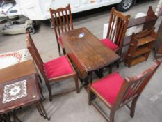 Drop Leaf Table and four Chairs