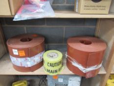 2 x Rolls of Electricity Anti-Dig Protectors and roll of 'Gas Mains' Warning Tape