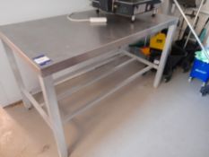 Stainless Steel Bench (Approximately 1400x750mm) (please note this lot also forms part of