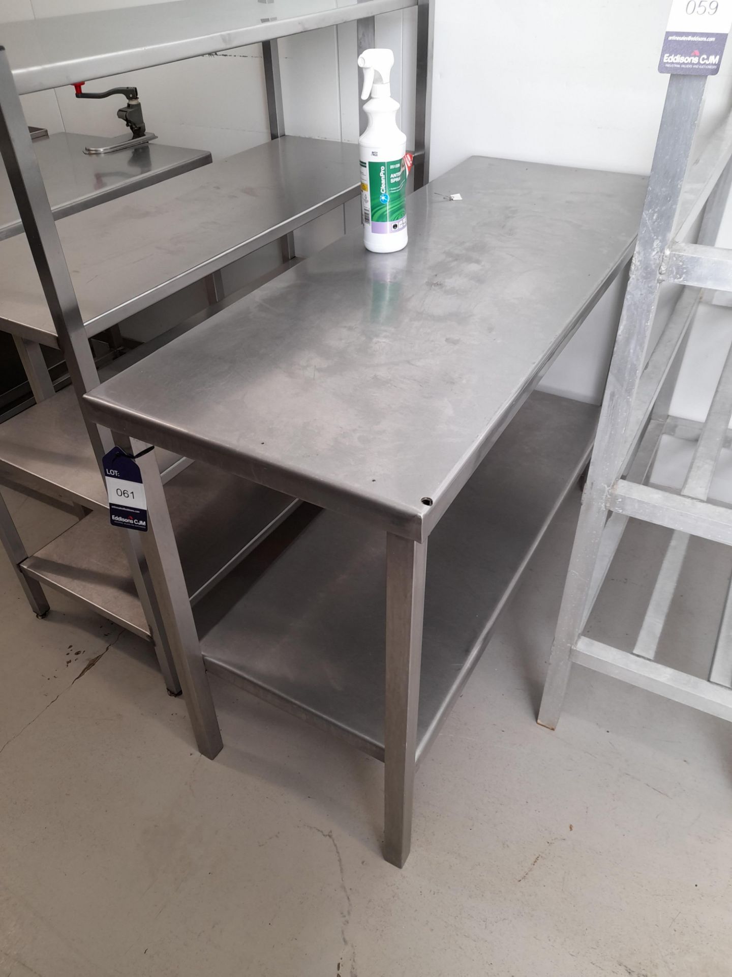 Stainless Steel Shelving Unit (Approximately 1320x510) (please note this lot also forms part of