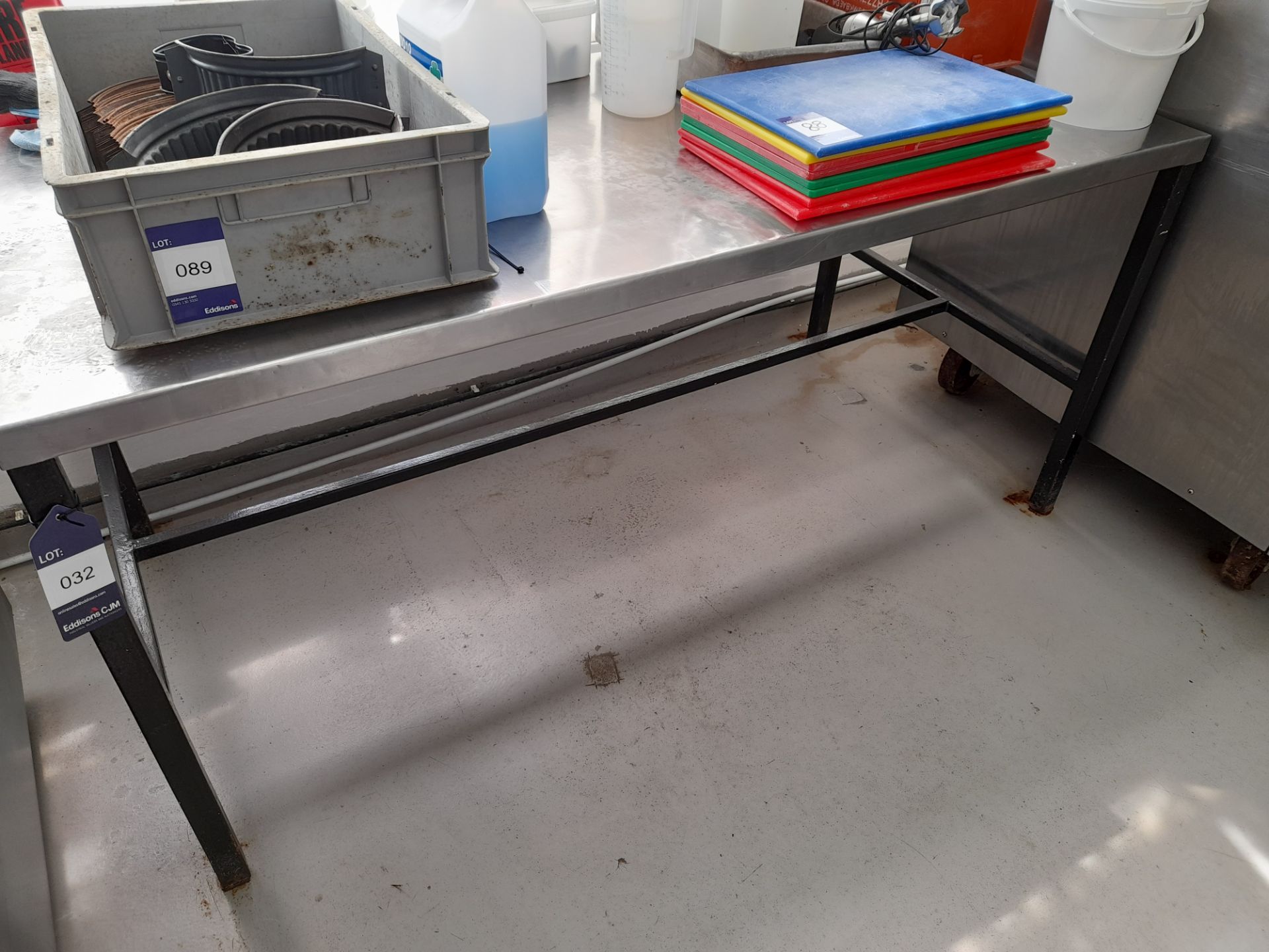 Stainless Steel Bench (Approximately 1700x800mm) (please note this lot also forms part of