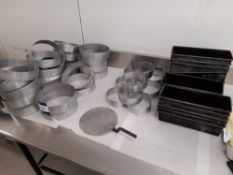 Quantity of Various Sized Baking Rings and Loaf Tins (please note this lot also forms part of