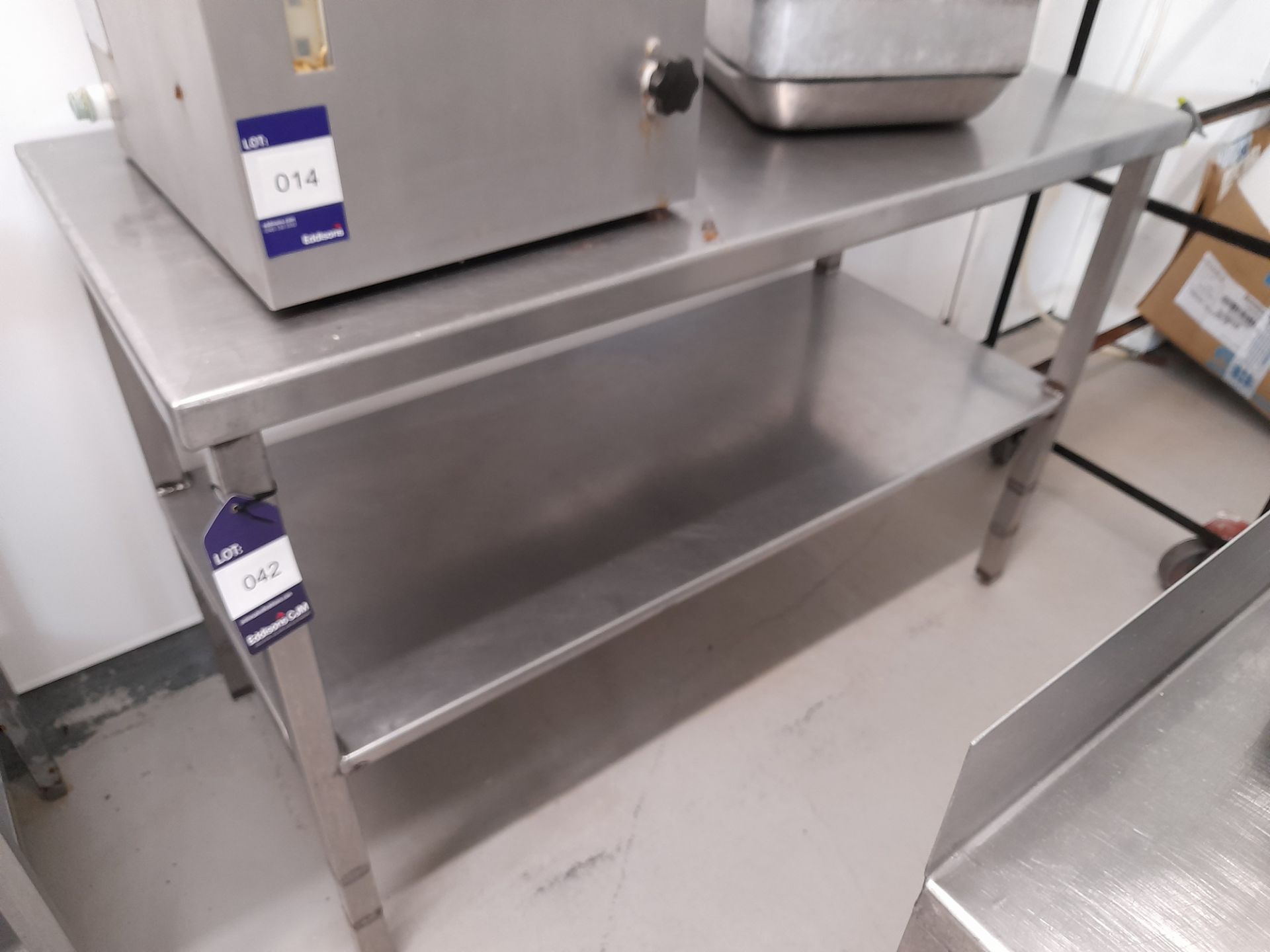 Stainless Steel Bench (Approximately 1300x600mm) (please note this lot also forms part of