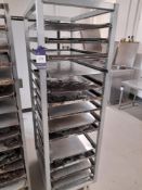 Mobile Baking Rack with 14x Oven Trays (please note this lot also forms part of composite lot 118)